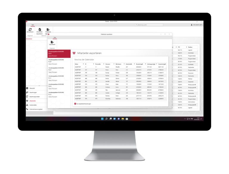 PAWALIO Mitarbeiter exportieren